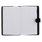 Записная книжка Basir на кнопке, формат А6, переплет из кожзама, 13.7*8.5 см, 60 листов, чёрный