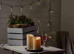 Светодиодная свеча LED TWINKLE 17,5 см с эффектом живого пламени (063-77)