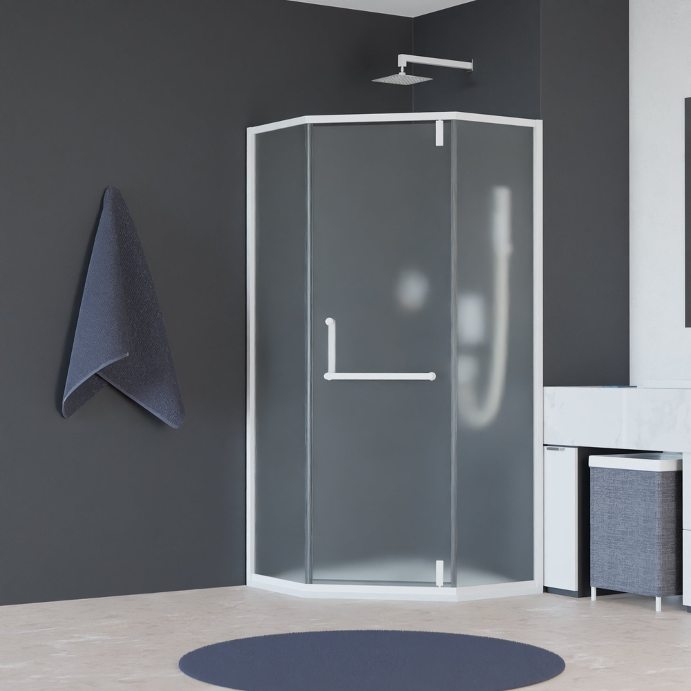 Душевой уголок RGW HO-084W (Матовое-Сатинат, 1000x1000)