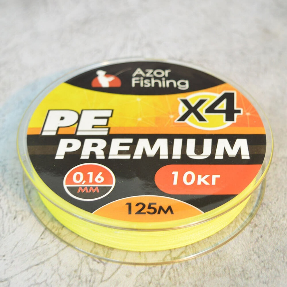 Леска плетеная 0,16мм Премиум 4 нити 125м 10кг