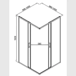 Душевой уголок Good Door Lite 100х100 ЛТ00023 стекло прозрачное/профиль черный матовый