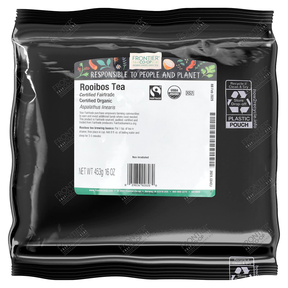Frontier Co-op, органический чай ройбуш, 453 г (16 унций)