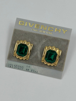 Серьги с зелёными кристаллами Givenchy