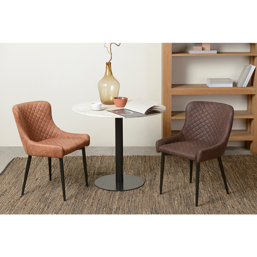 Стул calvin, экокожа, темно-коричневый