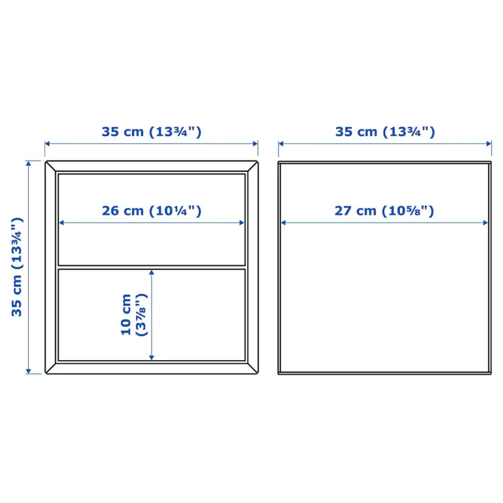 Навесной шкаф с 2 ящиками -IKEA EKET /ЭКЕТ ИКЕА, 35x35x35см, коричневый
