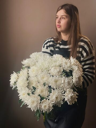 Хризантема одноголовая (Белая)