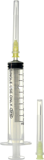 Шприц трехкомпонентный Luer с двумя иглами 10 мл 20G (0,9 ⨯ 40 мм) + (1,1 ⨯ 40 мм) 19G SFM 100 шт