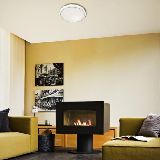 2045/ELN PALE SN 220 Светильник пластик/белый/прозрачный LED 76Вт 3000/4000/6000K D500 IP43 CCT GINO