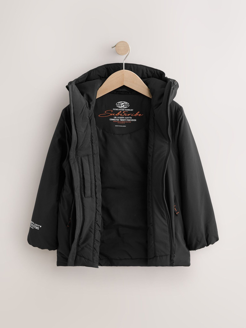 Куртка утепленная с капюшоном для мальчика Next Q61-571, Темно-серый