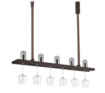 Подвес, 20Вт (LED 5x0, 5Вт+светодиодная лента 17, 5Вт), коричневый