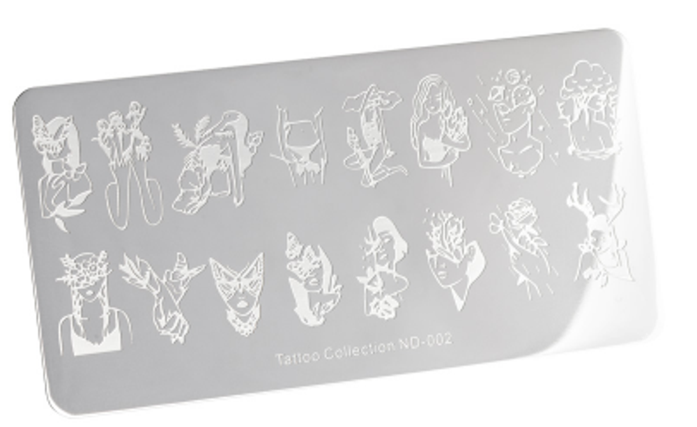 ТРАФАРЕТ ДЛЯ СТЕМПИНГА МЕТАЛЛИЧЕСКИЙ, 6X12СМ IRISK 115)