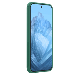 Чехол зеленого цвета (Dark Green) от Nillkin c поддержкой зарядки MagSafe для Google Pixel 9 Pro XL, серия Super Frosted Shield Pro Magnetic Case