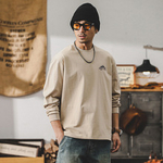 Мужская футболка с длинным рукавом и принтом на спине