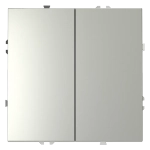 Выключатель встраиваемый VOLTUM S70 двухклавишный 10А, (сталь)