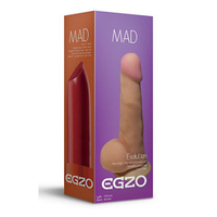 Телесный фаллоимитатор 17см с мошонкой и подошвой-присоской Egzo Mad Lipstick