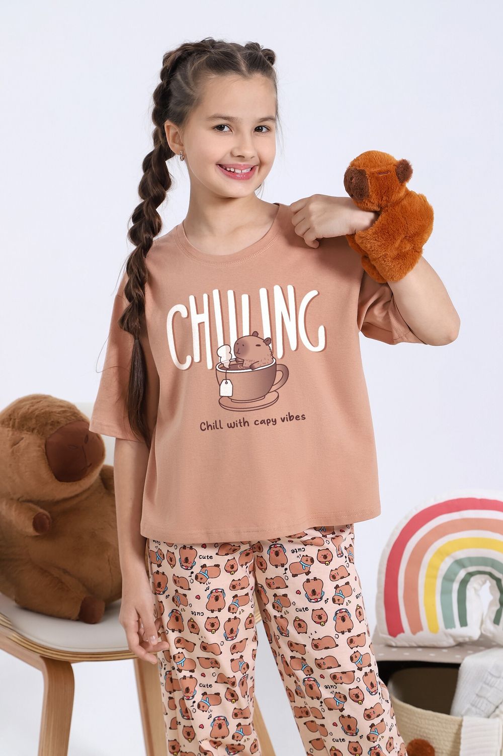 Пижама для девочки Капи-1 Виотекс ПЕСОЧНЫЙ