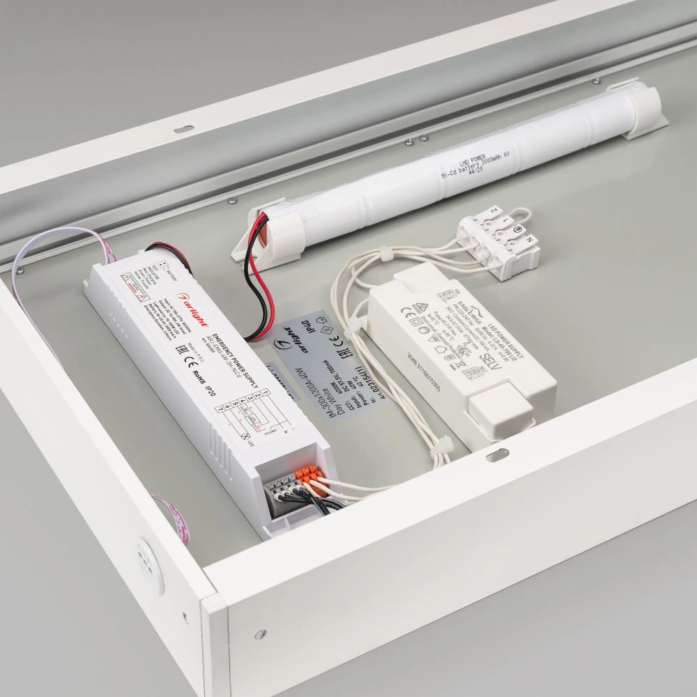 Панель IM-EMERGENCY-1.5H-S300x1200-45W Day4000 (WH, 120 deg, 230V) (Arlight, IP40 Металл, 2 года) 034939