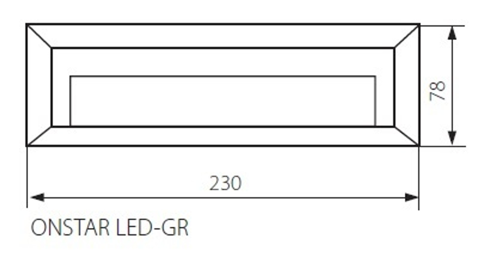 Подсветка лестницы на улице KANLUX ONSTAR LED-GR 1,7W 6500K