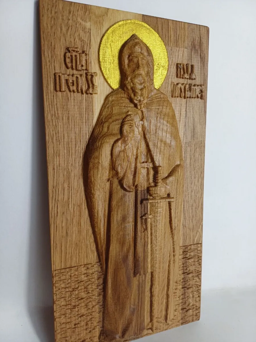 Освященная Икона св. Ильи Муромца ( Печерского) 27.3х14 см