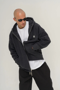 Куртка с капюшоном KUL'TURA "ZIP SHERRA" Тёмно-серый