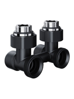 Узел нижнего подключения Royal Thermo Design угловой 1/2"х3/4" EK евроконус (черный)