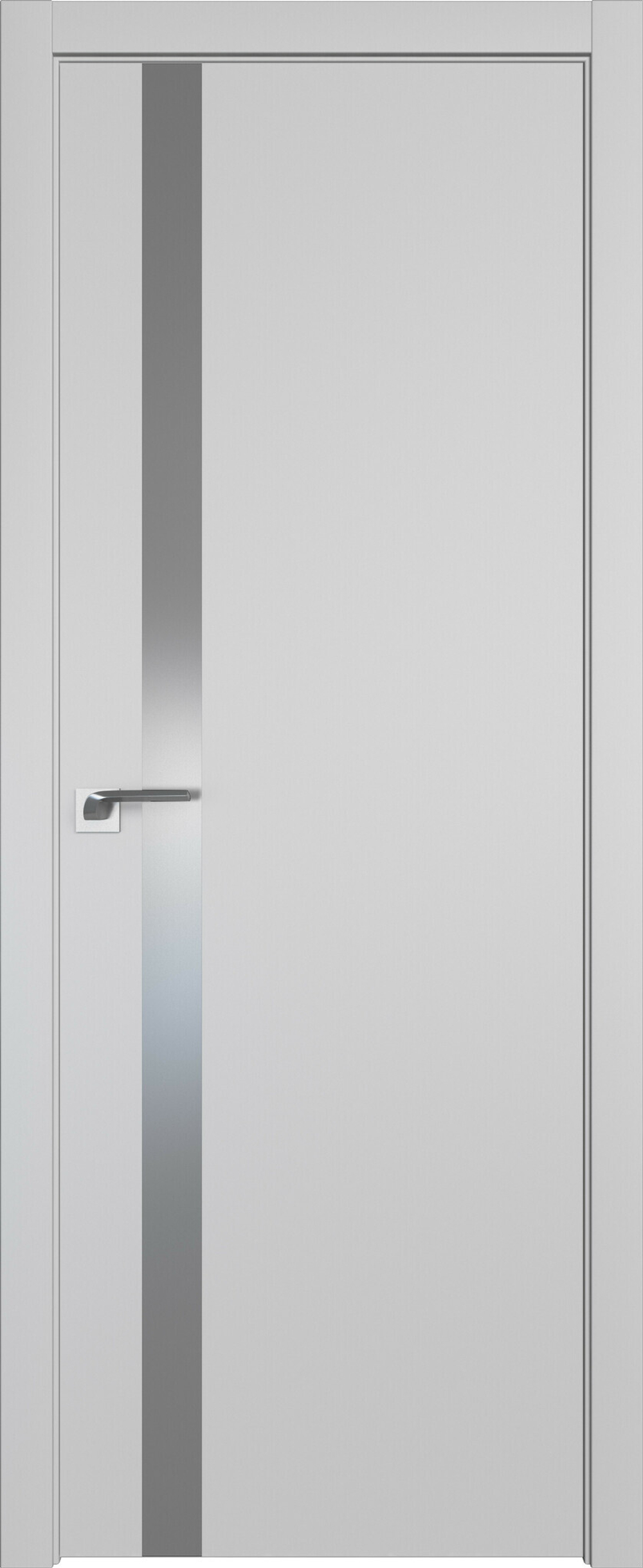 [ТОВАРА НЕТ В НАЛИЧИИ] Дверь межкомнатная Профиль Дорс 6 E ( кромка ABS), цвет Манхэттен, полипропилен, стекло серебро матлак