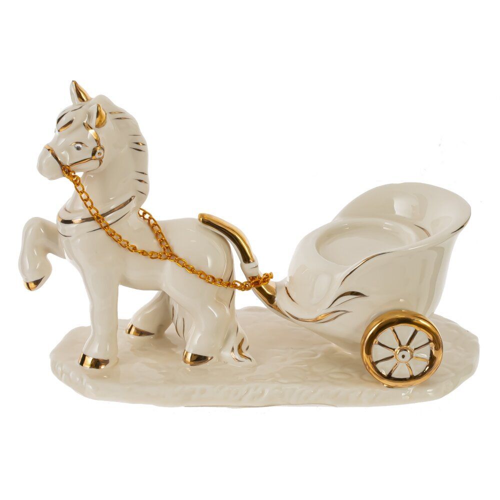 GAEM Фигурка декоративная "Лошадка" с подсвечником, D свечи 3,5 см, L16,5 W7 H12 см