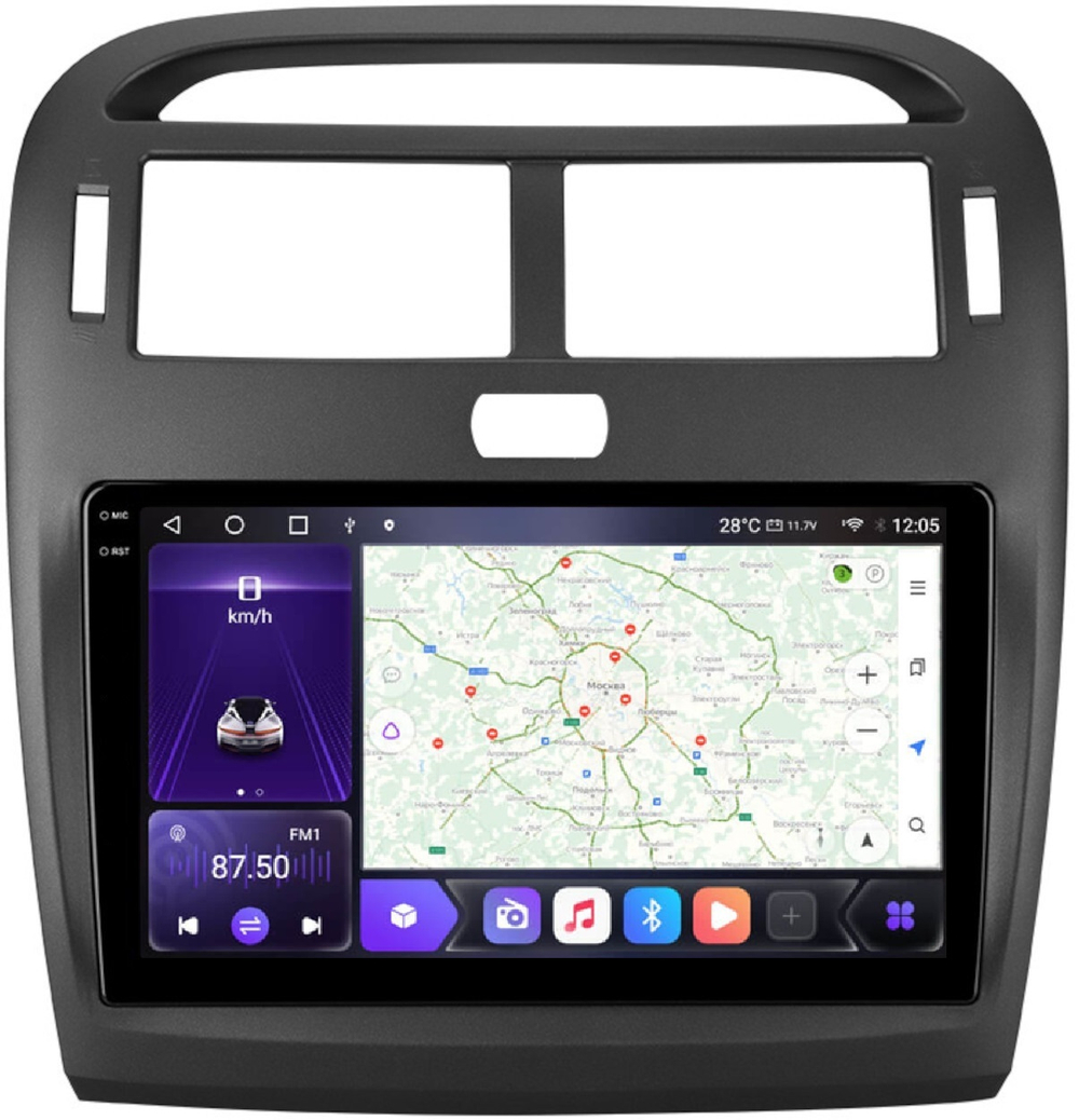 Магнитола для Lexus LS430, Toyota Celsior XF30 2000-2006 (ШГУ монохром) - Carmedia OL-9563-1 QLed+2K, Android 12, TS10, CarPlay, 4G SIM-слот