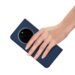 Чехол книжка из PU кожи синего цвета от Dux Ducis для Honor Magic 7, серия Skin Pro Series Case