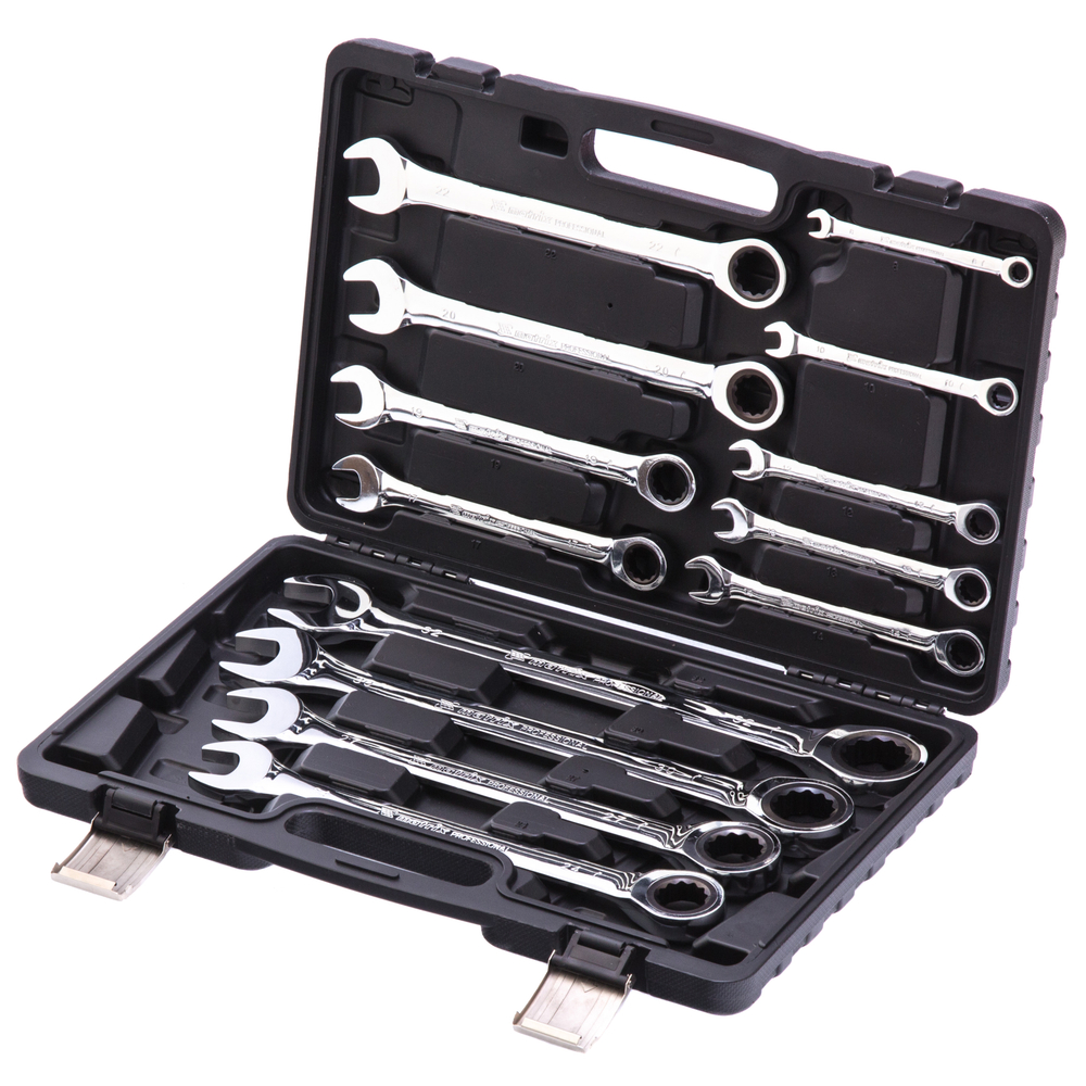 Набор ключей комбинированных, трещоточных 13 шт. Matrix