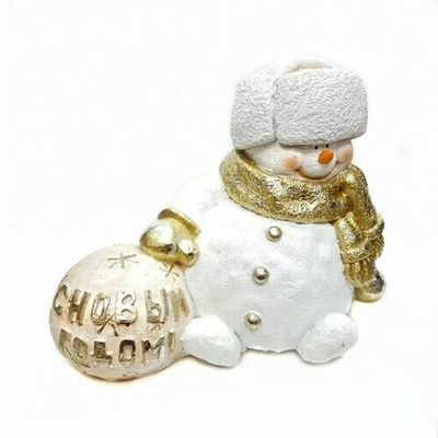 Фигурка Снеговик с шаром 30см