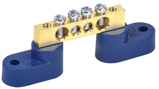 Шина N "ноль" на двух угловых изоляторах ШНИ-6х9-4-У2-С IEK