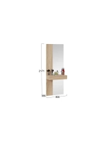 Прихожая с зеркалом Белый Жемчуг софт 305х36х217