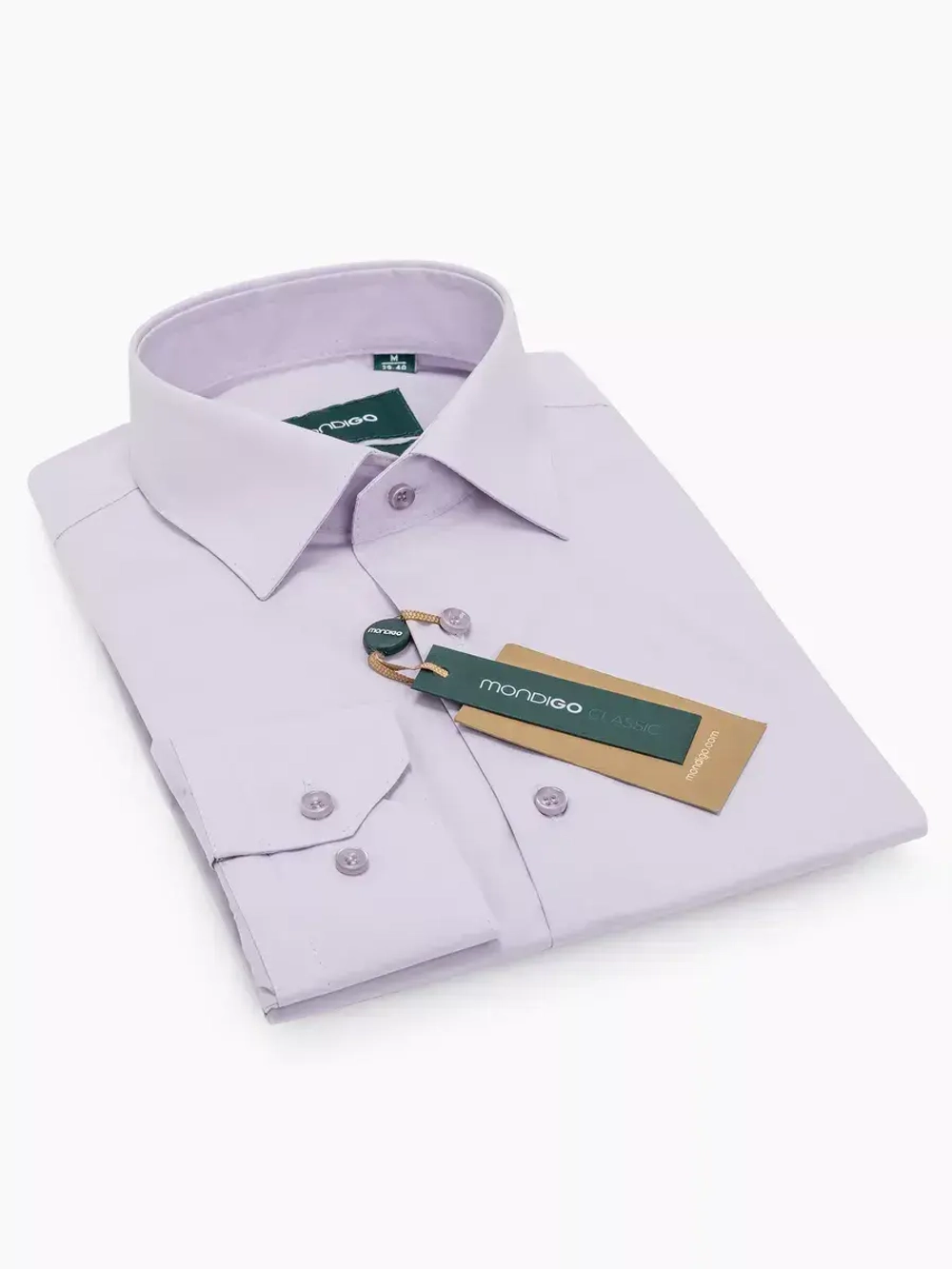 Рубашка классическая BIG SIZE CLASSIC FIT с длинным рукавом, перламутровая