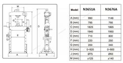 NORDBERG (N3676A) Гидравлический пресс, 75 т, пневмоуправление