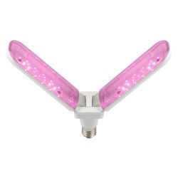 Фитолампа для растений светодиодная ЭРА GREEN LINE ФИТО-20W-PL-E27-GR 2-х лепестковая красно-синего спектра 20 Вт Е27 | Фитолампы Е27