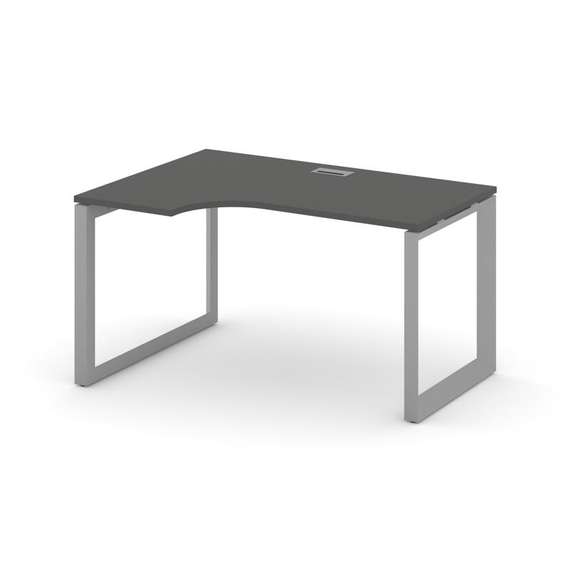Style Project Стол рабочий эргономичный SN-59O.SPA-022(L) Антрацит/Металл Серый/Серебро Заглушка 158