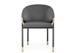 Стул на металлокаркасе Woodville Molton gray, black/ gold