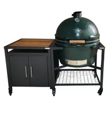 Керамический гриль Big Green Egg 2XL (самый большой), 73 см, на модульной подставке с тумбой
