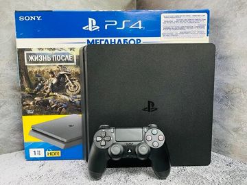 Sony Playstation 4 Slim 1TB CUH-2208B, С коробкой, S/N: 02274526101728470 (PS4, Б/У, 22 игры)