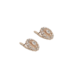 "Илфута" серьги в золотом покрытии из коллекции "Marella" от Jenavi с английским замком