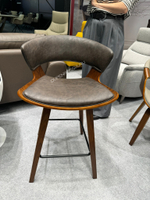 Стул барный JY3080-1109 коричневый PU#Y15-04/орех