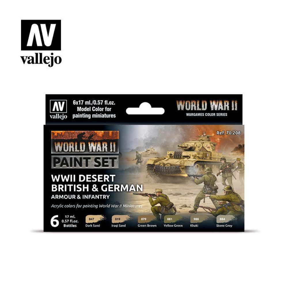 Model Color Set: WWII Desert British &amp; German Armour &amp; Infantry