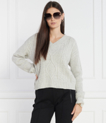 Хлопковый свитер кармела Max Mara Leisure - серый(336613366)