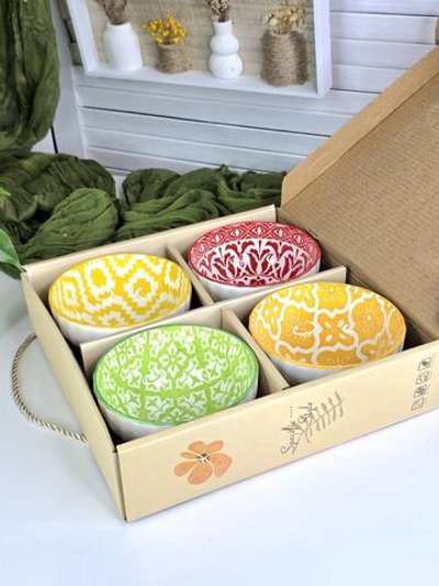 Пиала с орнаментом 300 мл 4 шт. в наборе (202134616)