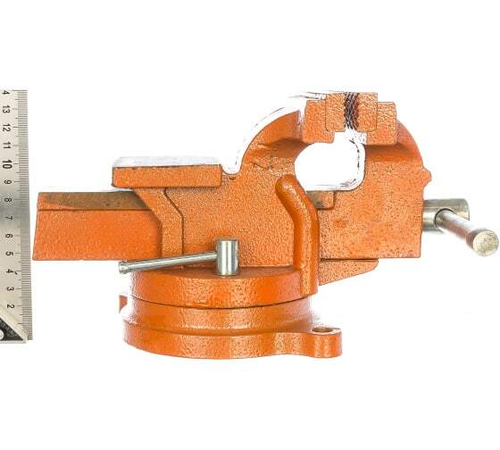 ТИСКИ SPARTA СЛЕСАРНЫЕ 125ММ ПОВОРОТНОЕ С НАКОВАЛЬНЕЙ 186255