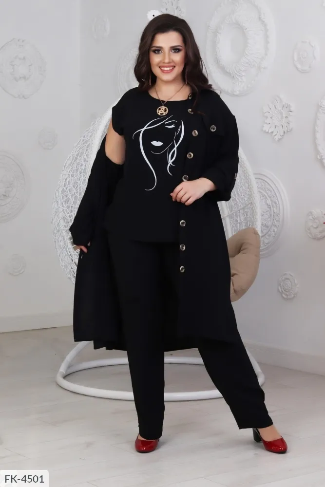 Костюм тройка FK-4497 Фабрика Моды