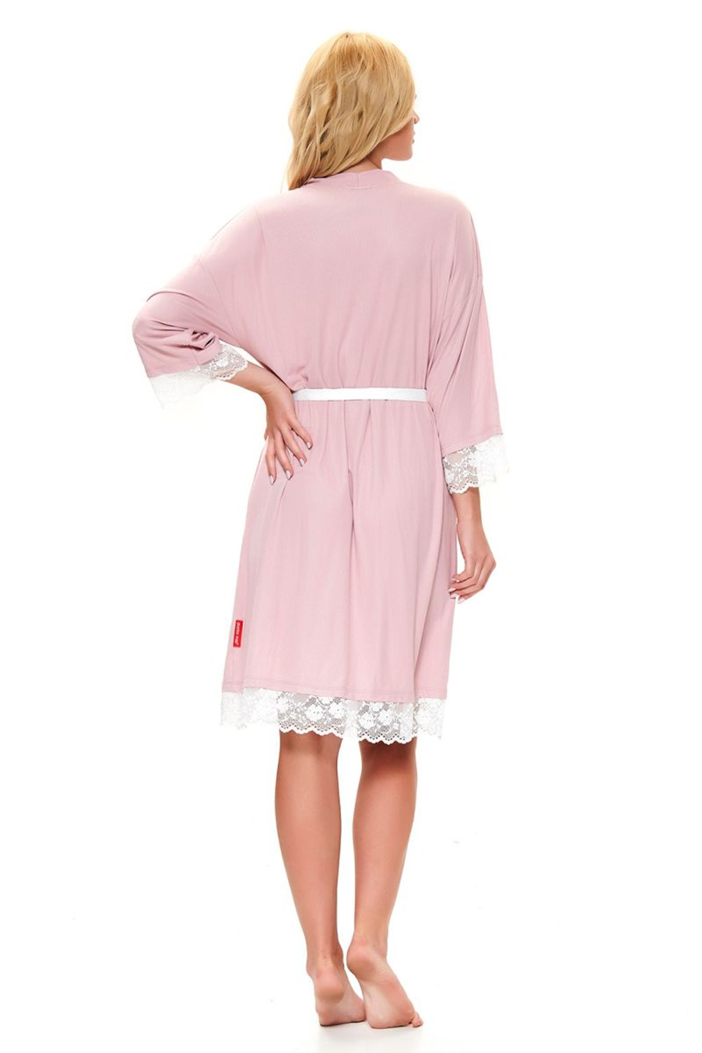 Элегантный халат-кимоно свободного силуэта (Размер: M) (Цвет: черный)