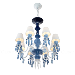 Люстра Cloyd LOTTIE-D C8 / Ø68 см- голубая керамика (арт.11455)