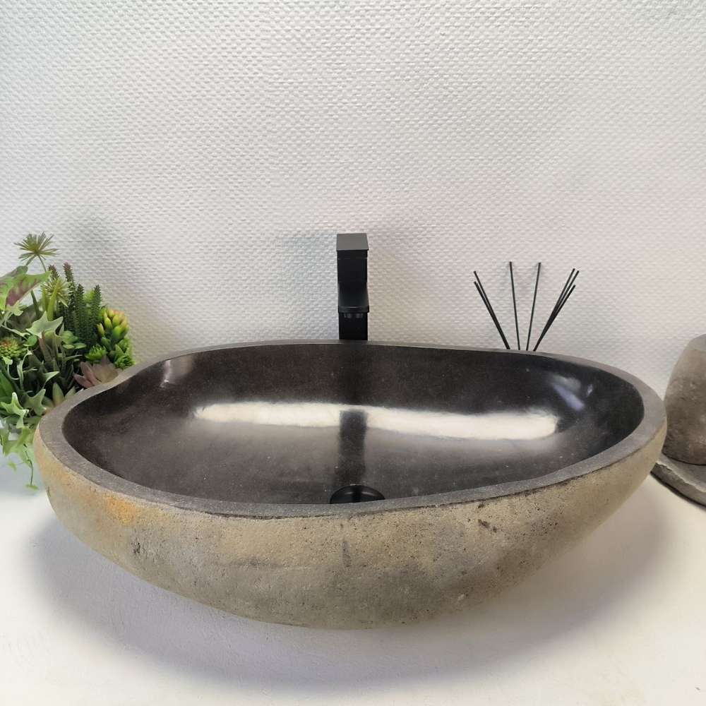 Раковина из речного камня RS-63501 (70*46*16) 0124